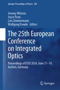 Cover: The 25th European Conference on Integrated Optics - Springer