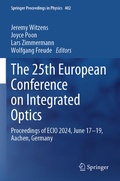 Cover: The 25th European Conference on Integrated Optics - Springer