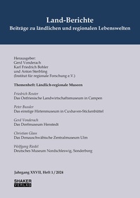 Abbildung von: Land-Berichte. Beiträge zu ländlichen und regionalen Lebenswelten - Shaker