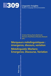 Abbildung von: Marqueurs métalinguistiques : émergence, discours, variation /Metalinguistic Markers: Emergence, Discourse, Variation - Peter Lang Verlag