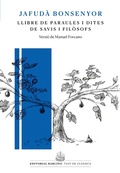 Cover: Llibre de paraules i dites de savis i fil&ograve;sofs - Editorial Barcino