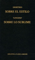 Cover: Sobre el estilo. Sobre lo sublime - Gredos