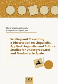 Enlarge image Cover: Writing and Presenting a Dissertation on Linguistics - Publicacions de la Universitat de València