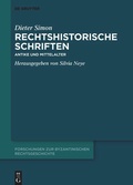 Cover: Rechtshistorische Schriften - De Gruyter