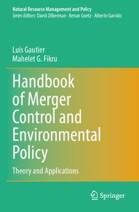 Enlarge image Cover: Handbook of Merger Control and Environmental Policy - Springer