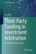 Cover: Third-Party Funding in Investment Arbitration - Springer
