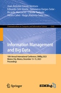 Cover: Information Management and Big Data - Springer