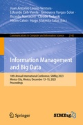 Cover: Information Management and Big Data - Springer