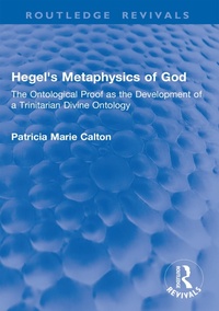 Abbildung von: Hegel's Metaphysics of God - Routledge