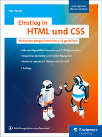 Abbildung von: Einstieg in HTML und CSS - Rheinwerk