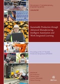 Cover: Sustainable Production through Advanced Manufacturing, Intelligent Automation and Work Integrated Learning - IOS Press,US