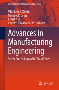 Enlarge image Cover: Advances in Manufacturing Engineering - Springer