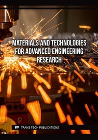 Abbildung von: Materials and Technologies for Advanced Engineering Research - Trans Tech Publications Ltd