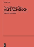 Cover: Alts&auml;chsisch - De Gruyter