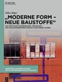 Cover: "Moderne Form - neue Baustoffe" - De Gruyter Oldenbourg