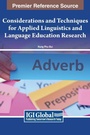 Cover: Considerations and Techniques for Applied Linguistics and Language Education Research - IGI Global