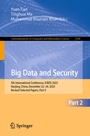 Cover: Big Data and Security - Springer