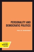 Cover: Personality and Democratic Politics - University of California Press