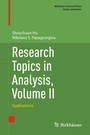 Cover: Research Topics in Analysis, Volume II - Birkh&auml;user