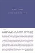 Cover: Das Geheimnis des Todes - Rudolf Steiner Verlag