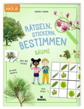 Cover: Expedition Natur R&auml;tseln, Stickern, Bestimmen - B&auml;ume - moses Verlag