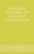 Cover: Oxford Studies in Ancient Philosophy, Volume 63 - OUP eBook