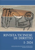 Cover: Rivista ticinese di diritto I-2024 - Helbing & Lichtenhahn
