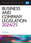 Cover: Business and Company Legislation 2024/2025 - The University of Law Publishing Limited