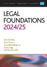 Abbildung von: Legal Foundations 2024/2025 - The University of Law Publishing Limited