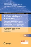 Cover: Artificial Intelligence in Education. Posters and Late Breaking Results, Workshops and Tutorials, Industry and Innovation Tracks, Practitioners, Doctoral Consortium and Blue Sky - Springer