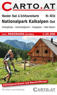 Abbildung von: Wander- Rad- & Schitourenkarte 401b Nationalpark Kalkalpen Ost - CARTO.AT