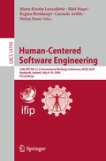 Cover: Human-Centered Software Engineering - Springer