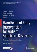 Cover: Handbook of Early Intervention for Autism Spectrum Disorders - Springer