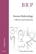 Cover: Korean Dialectology - Brill