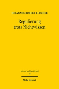 Abbildung von: Regulierung trotz Nichtwissen - Mohr Siebeck