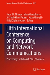 Enlarge image Cover: Fifth International Conference on Computing and Network Communications - Springer