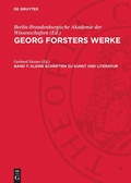 Cover: Kleine Schriften zu Kunst und Literatur - De Gruyter