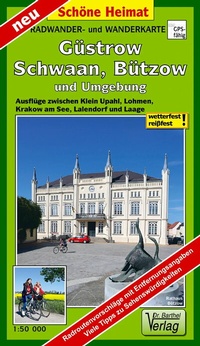 Abbildung von: Radwander- und Wanderkarte Güstrow, Schwaan, Bützow und Umgebung - Barthel, A