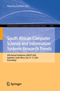 Enlarge image Cover: South African Computer Science and Information Systems Research Trends - Springer