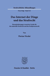 Abbildung von: Das Internet der Dinge und das Strafrecht - Duncker & Humblot