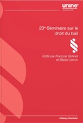 Cover: 23e S&eacute;minaire sur le droit du bail - Helbing & Lichtenhahn