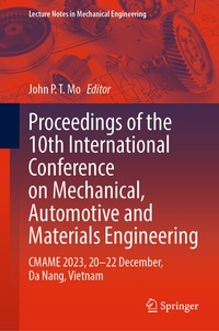 Abbildung von: Proceedings of the 10th International Conference on Mechanical, Automotive and Materials Engineering - Springer