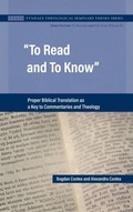 Cover: To Read and To Know - Wipf & Stock Publishers