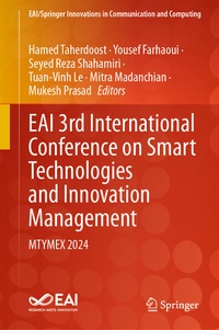 Enlarge image Cover: EAI 3rd International Conference on Smart Technologies and Innovation Management - Springer