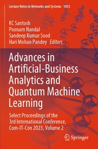 Enlarge image Cover: Advances in Artificial-Business Analytics and Quantum Machine Learning - Springer