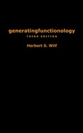 Cover: generatingfunctionology - CRC Press