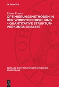 Cover: Optimierungsmethoden in der Wirkstofforschung - Quantitative Struktur-Wirkungs-Analyse - De Gruyter