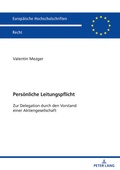 Abbildung von: Persoenliche Leitungspflicht - Peter Lang Verlag