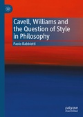 Bild: Cavell, Williams and the Question of Style in Philosophy - Palgrave Macmillan