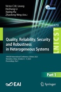 Cover: Quality, Reliability, Security and Robustness in Heterogeneous Systems - Springer
